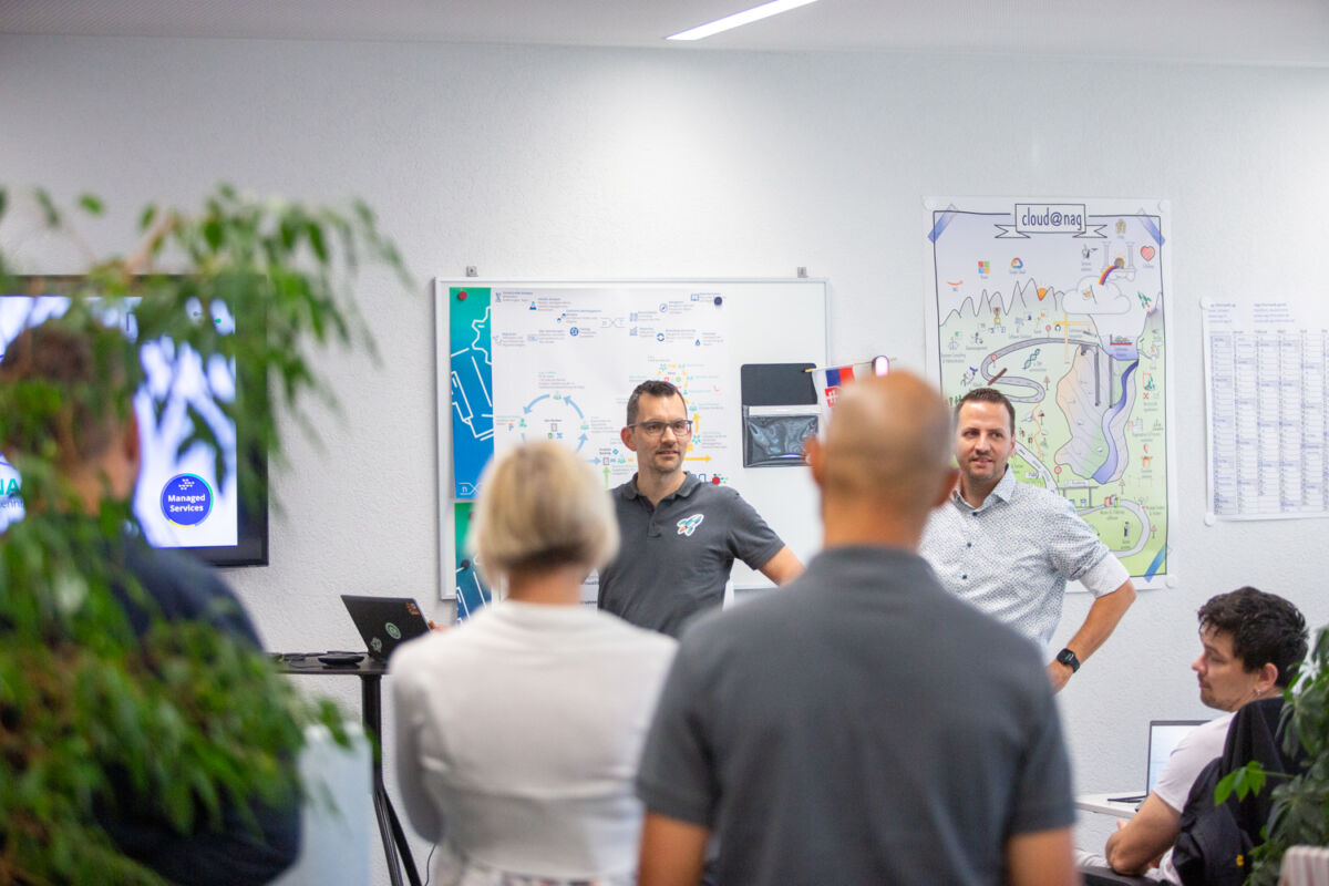 Sascha Brodmann und Johannes Isenmann am Community Day.